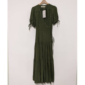 Christy Dawn Olive Green Midi Dress
